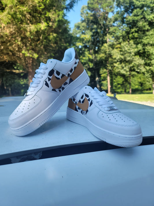 Cowprint Brown Tennies ( PREORDER)