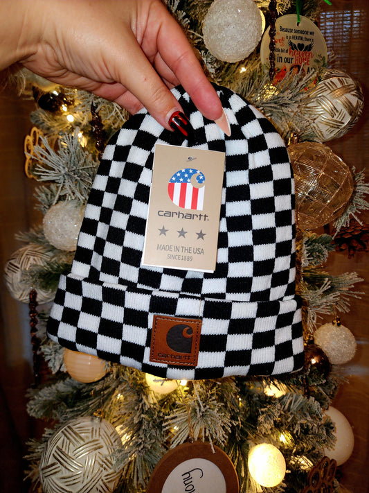 Carharrt Checkered Beanie PREORDER PLEASE READ DESCRIPTION CAREFULLY