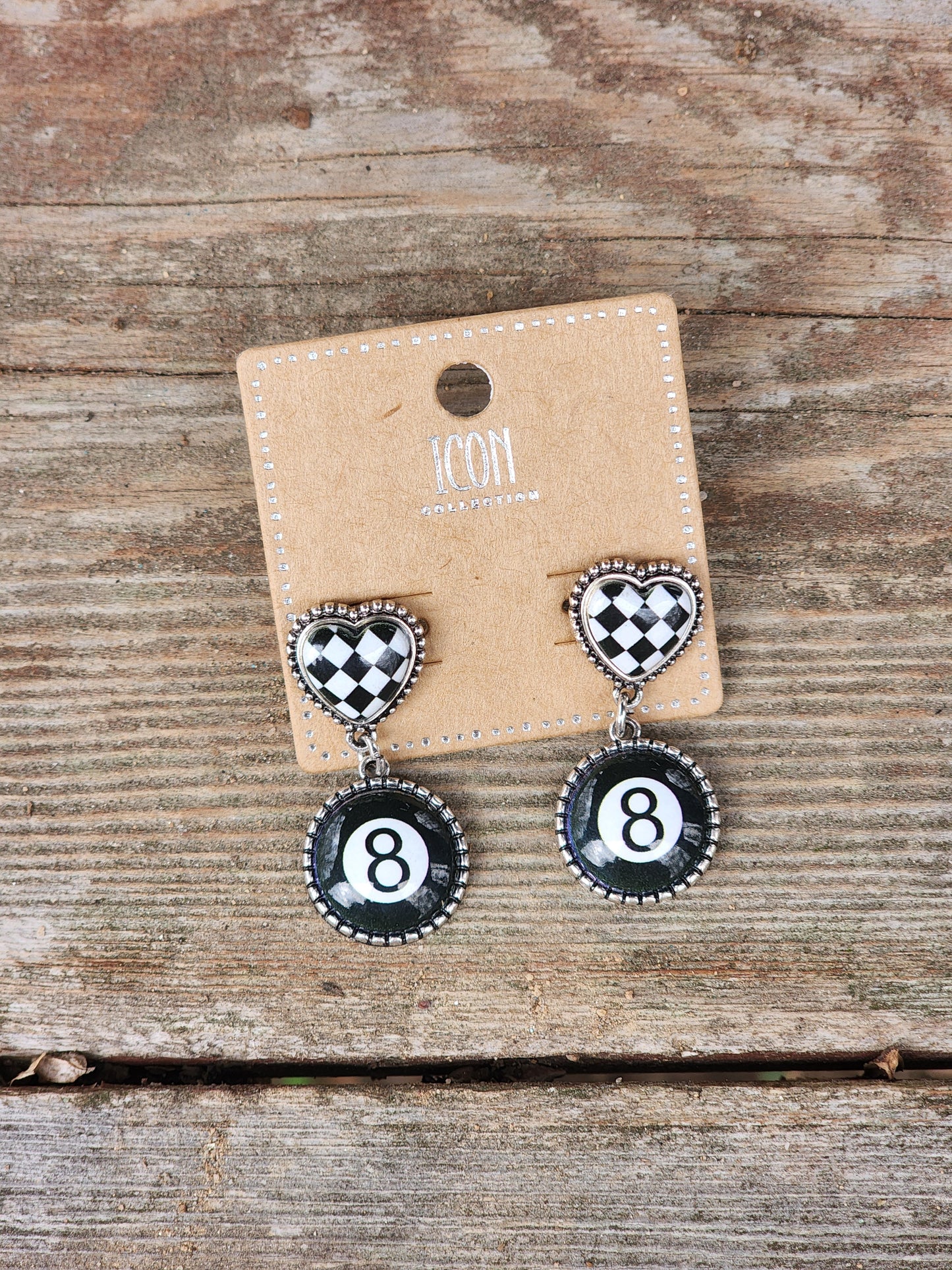 8 Ball Earring