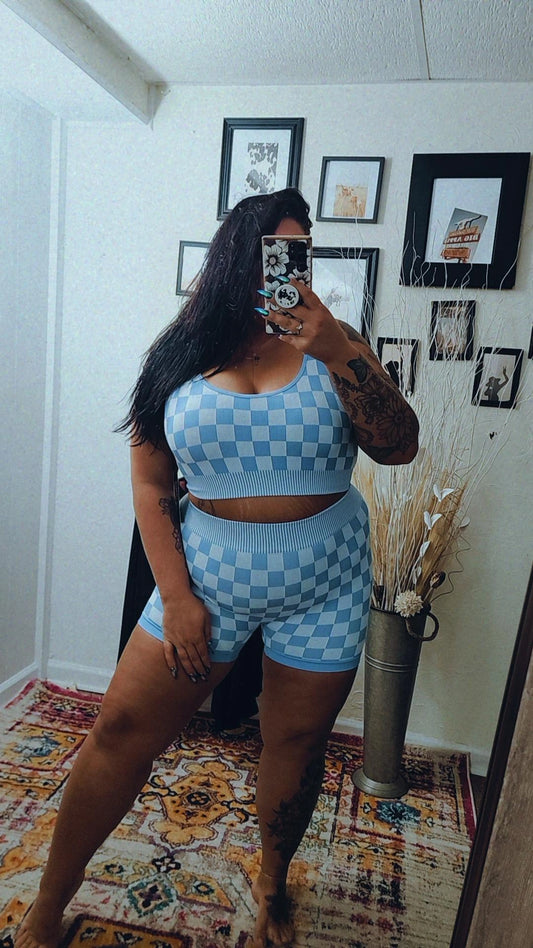 Checkmate Cropped Two Piece Set