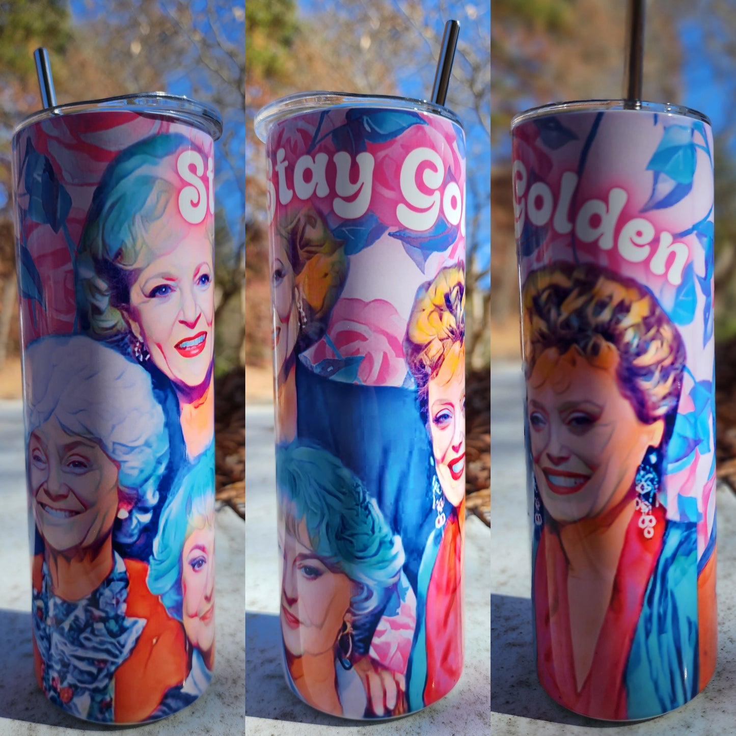 Stay Golden Skinny Tumbler