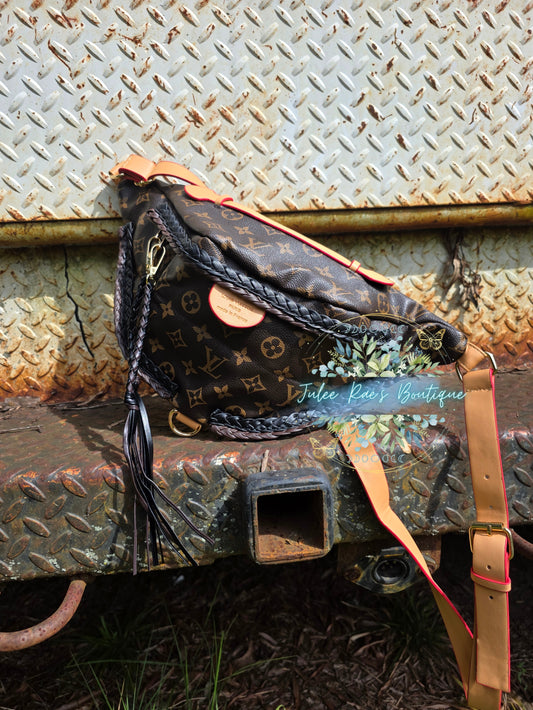 Western Brown & Black Bumbag