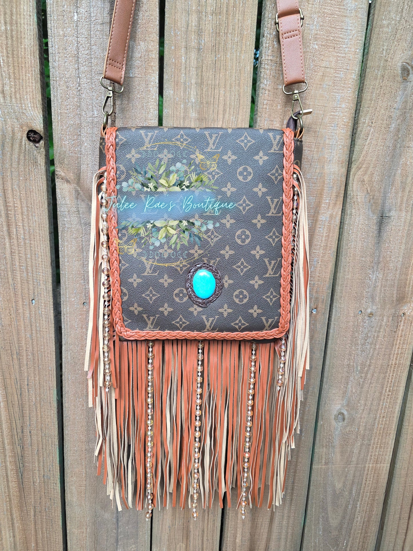 Western Fringe Bead Crossbag Bag