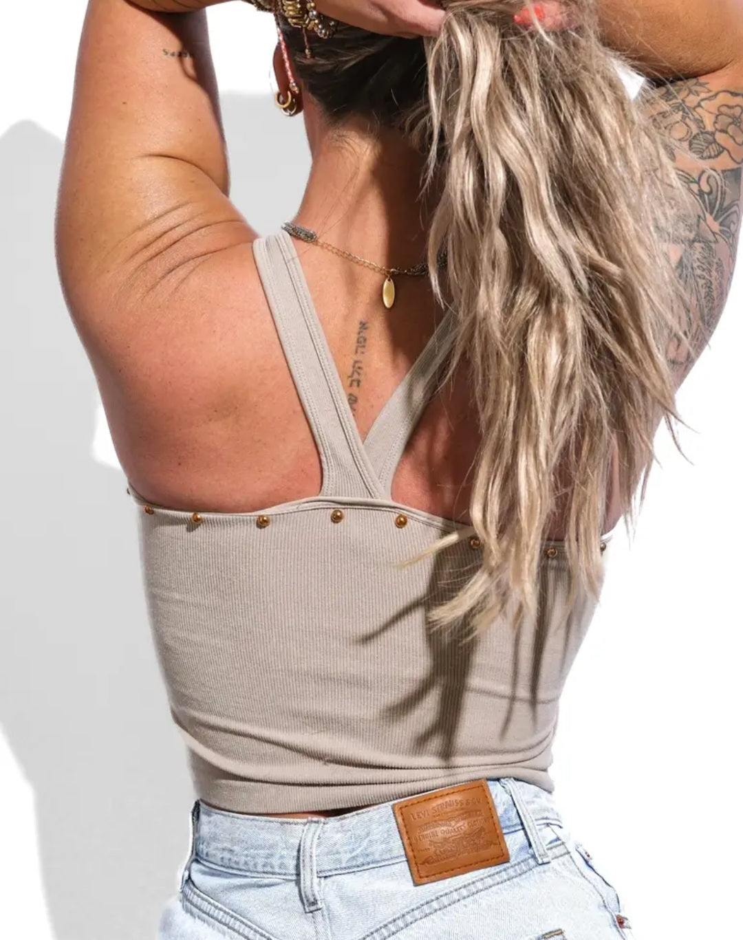 Studded Back Smoothing V-Neck Brami