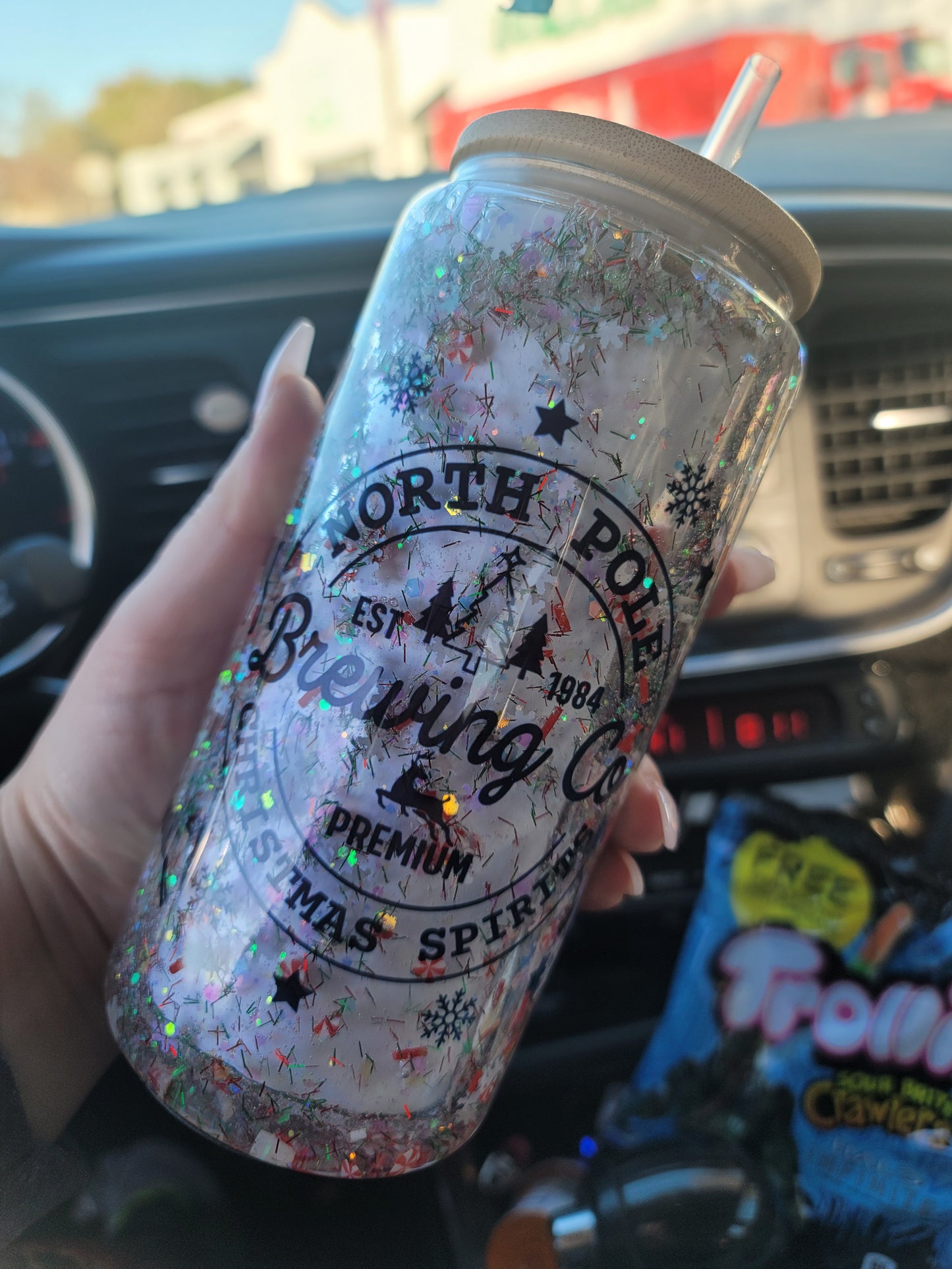 Reindeer Snow Globe Tumbler