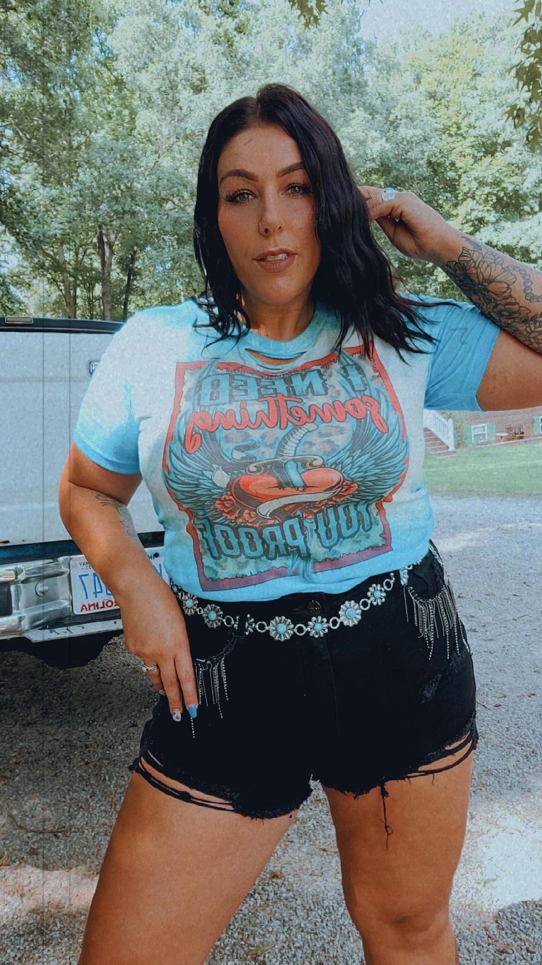 Rhinestone Star Shorts