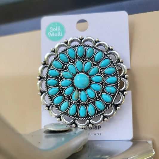 Concho Style Turquoise Phone Grip