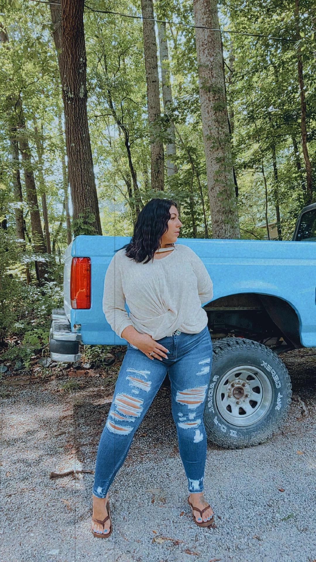 All The Distress Skinny Jean