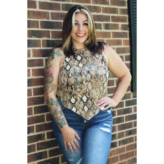 Snake Print Top