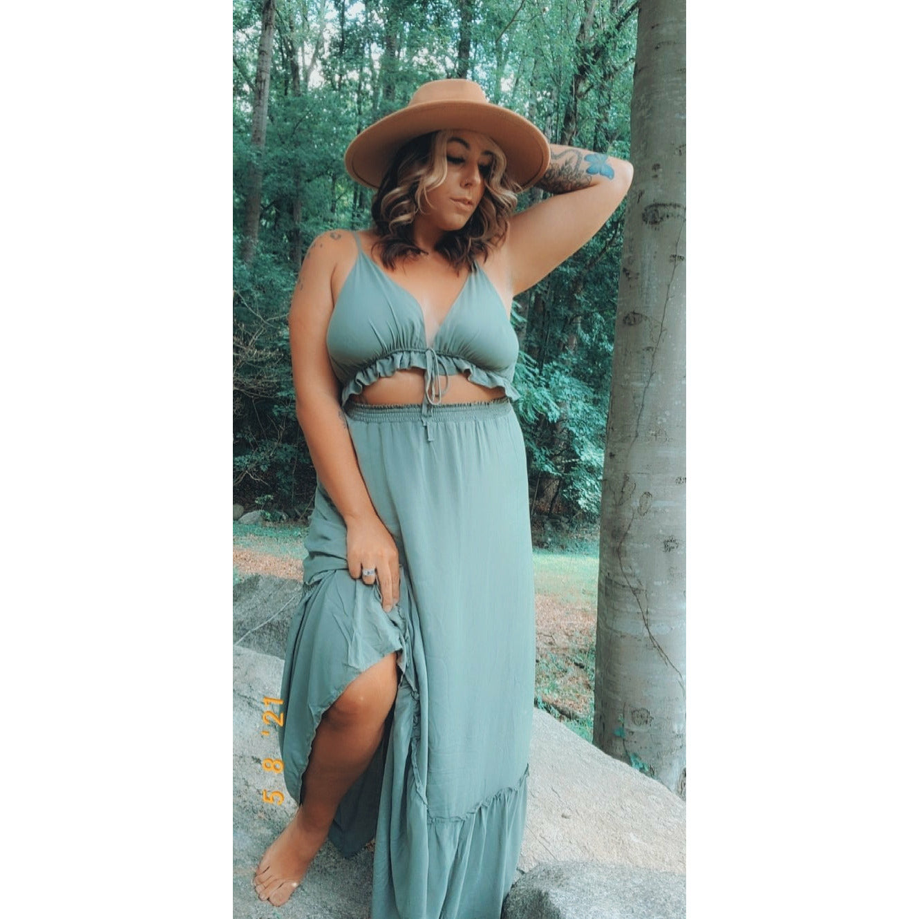 Bohemian Sage Dress
