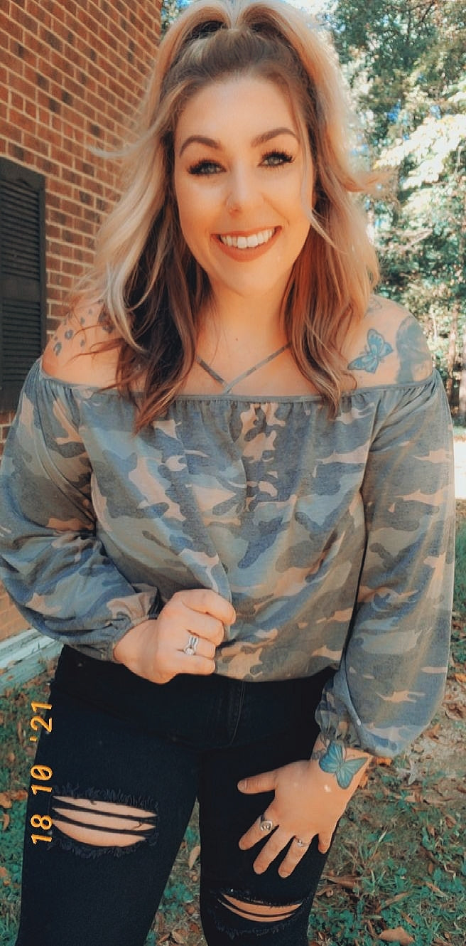 Olive Camo Top
