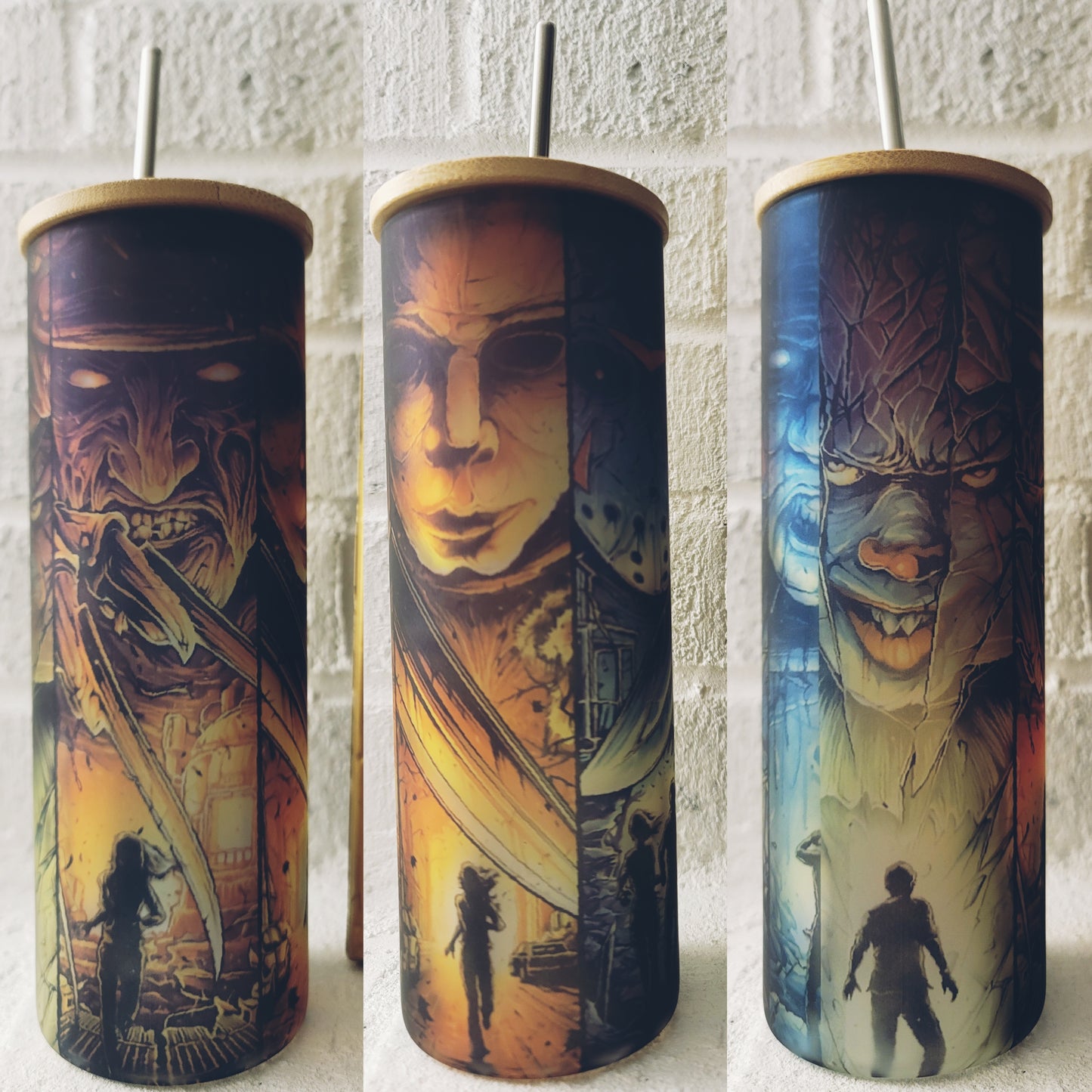 Nightmare Frosted Glass Tumbler