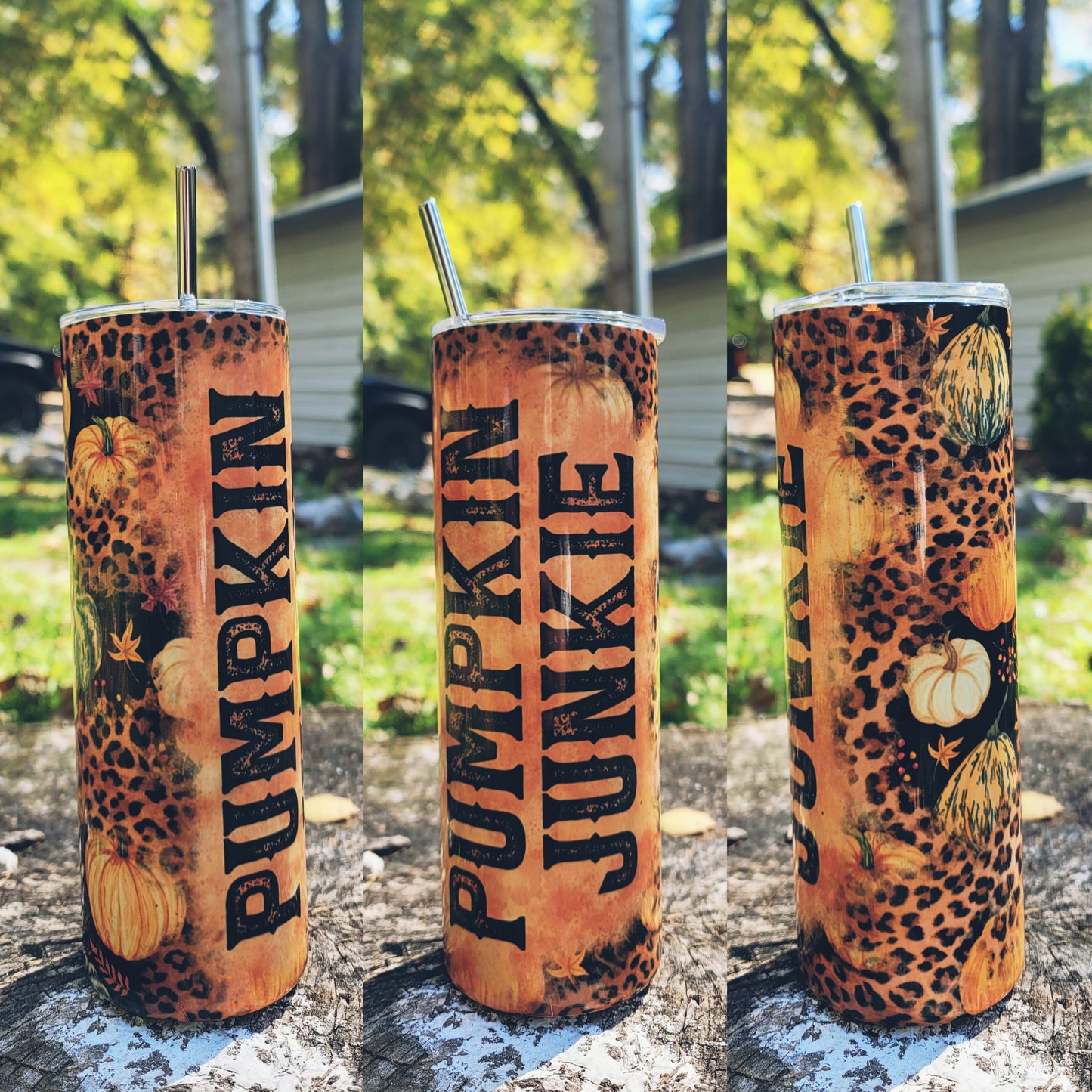 Pumpkin Junkie Skinny Tumbler