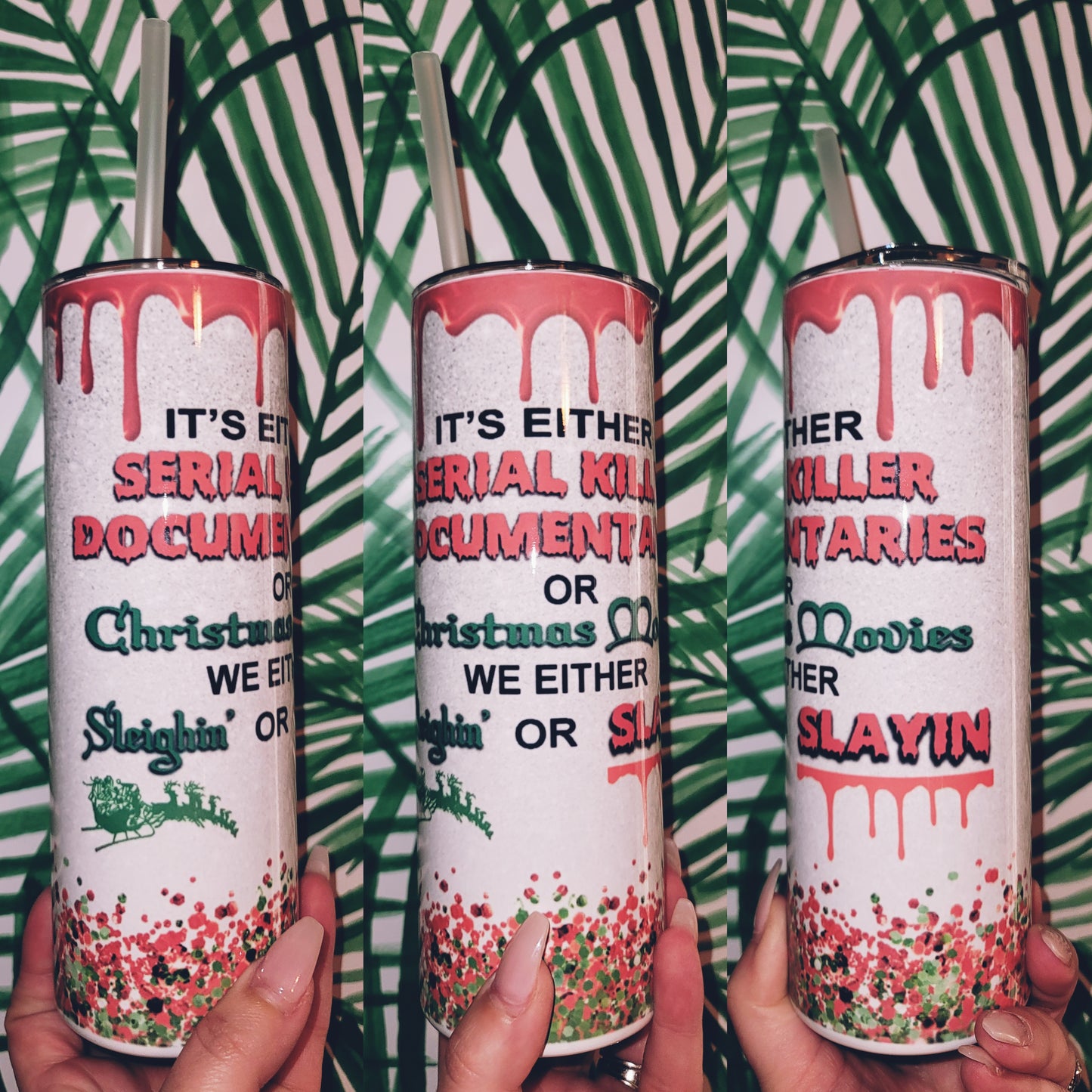 Funny Christmas Skinny Tumbler