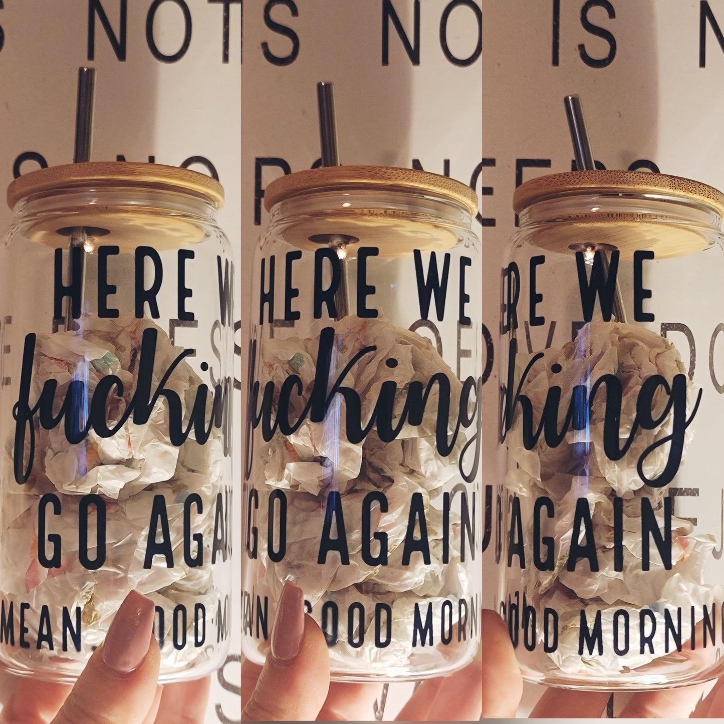 Good Morning Glass Tumbler