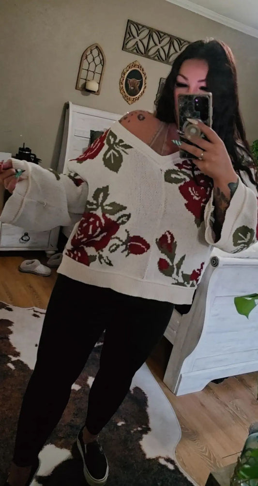 She's A Rose Sweater