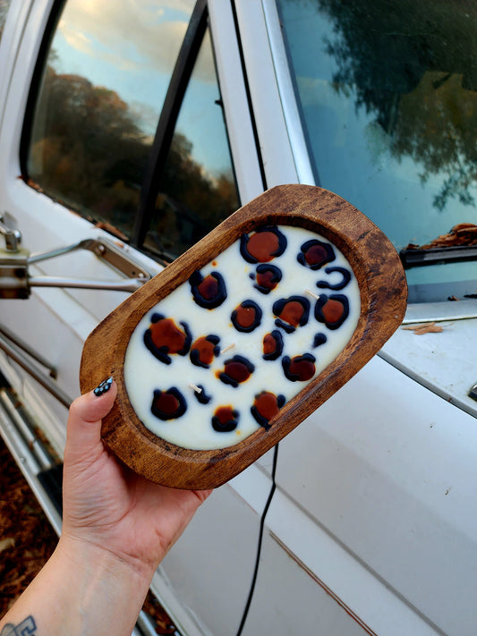 Leopard Dough Bowl Candle