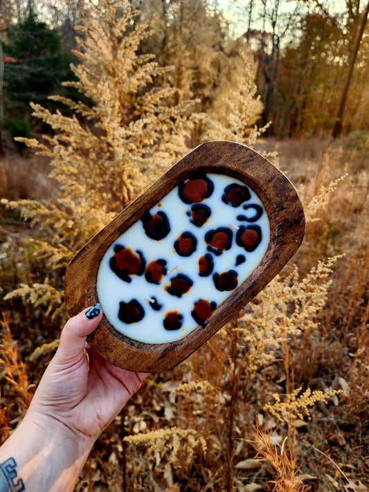 Leopard Dough Bowl Candle