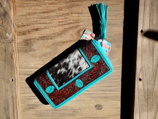 Turquoise Tooled Wallet