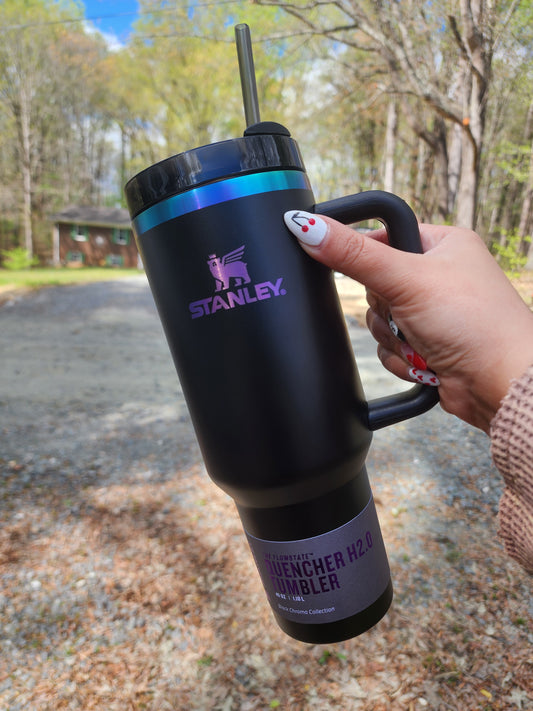 Black & Purple 40z Tumbler
