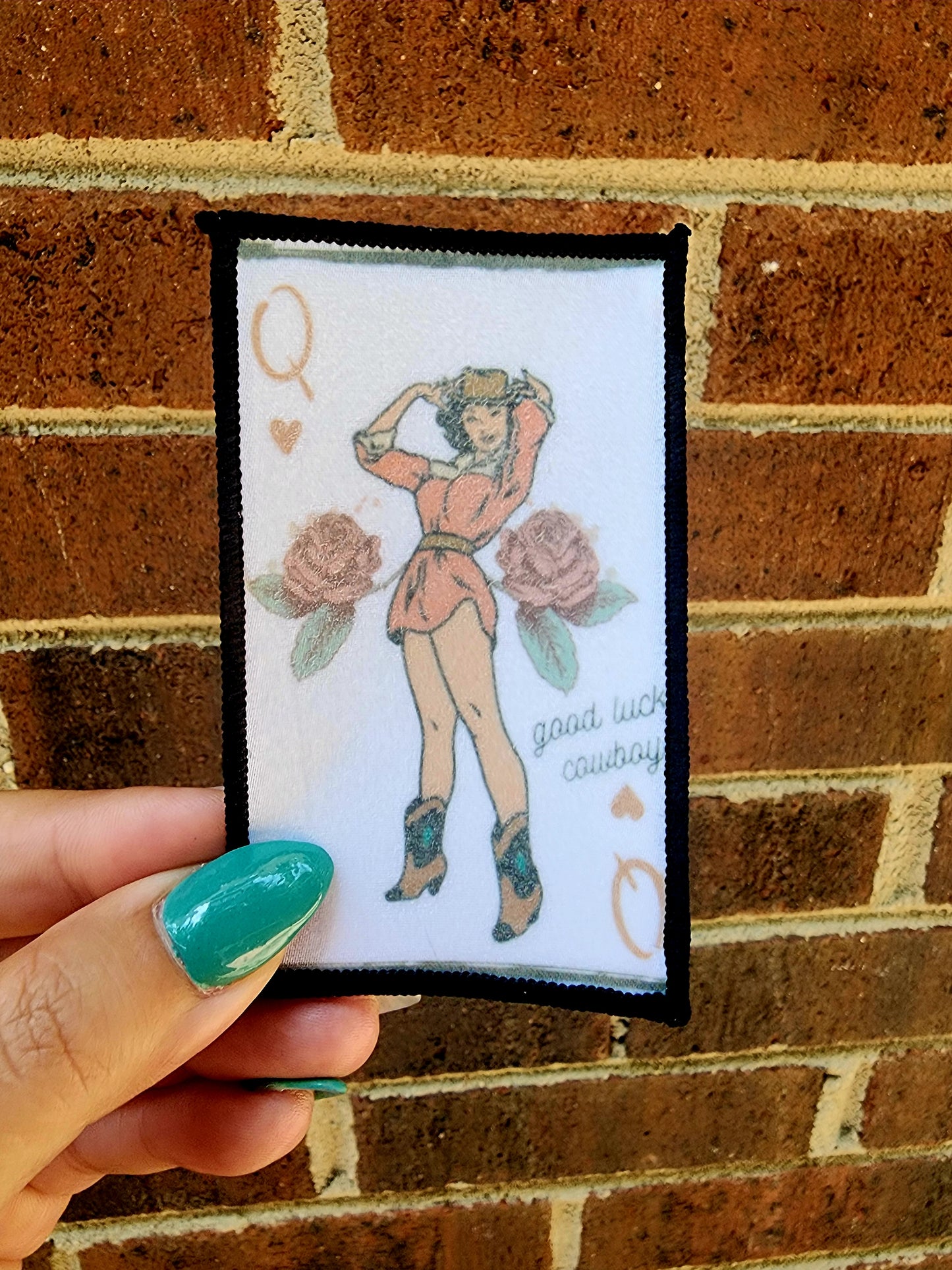 Good Luck Cowboy Hat Patch