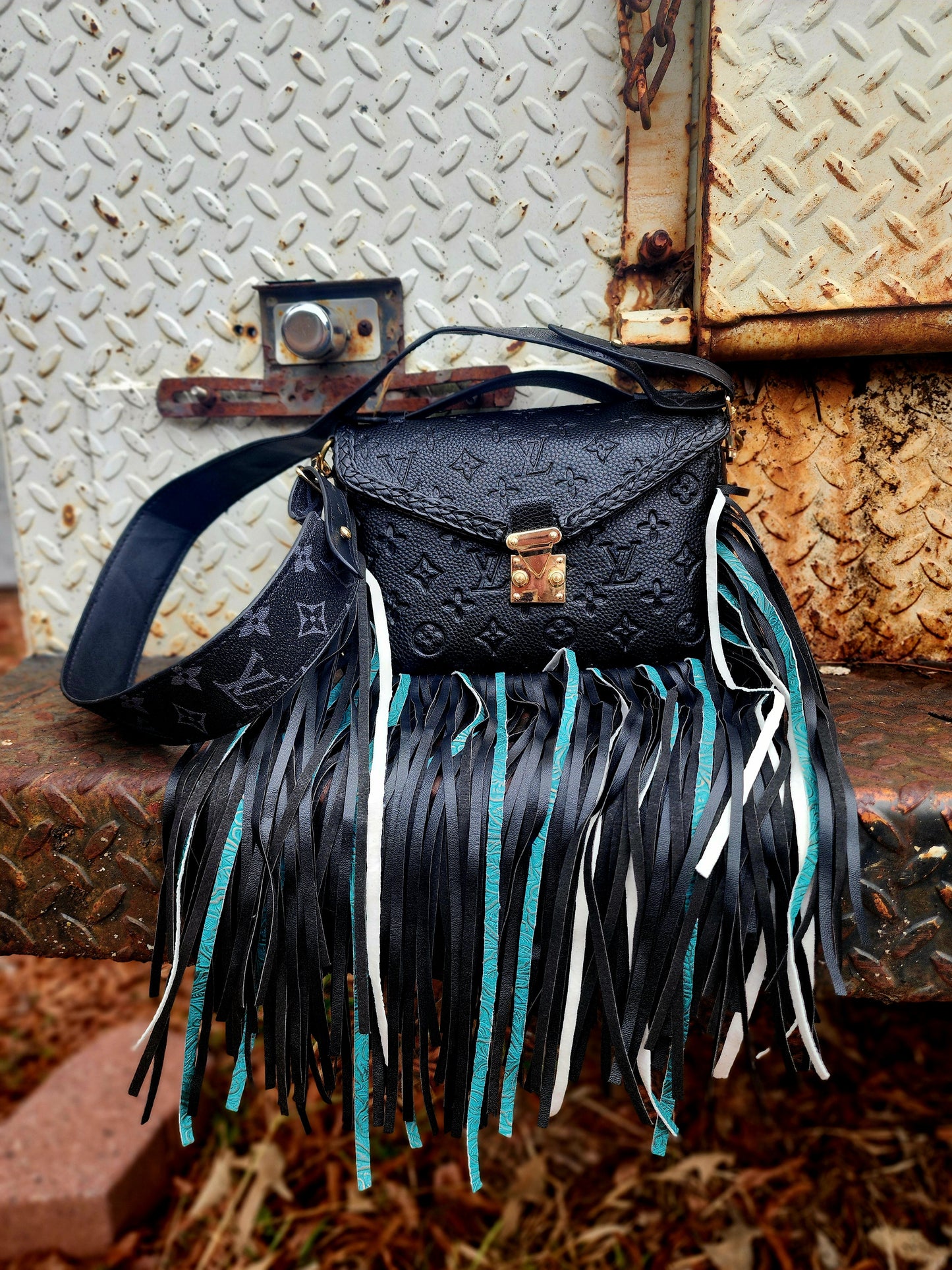 Black Turquoise Fringe Handbags PREORDER ITEM PLEASE read description carefully