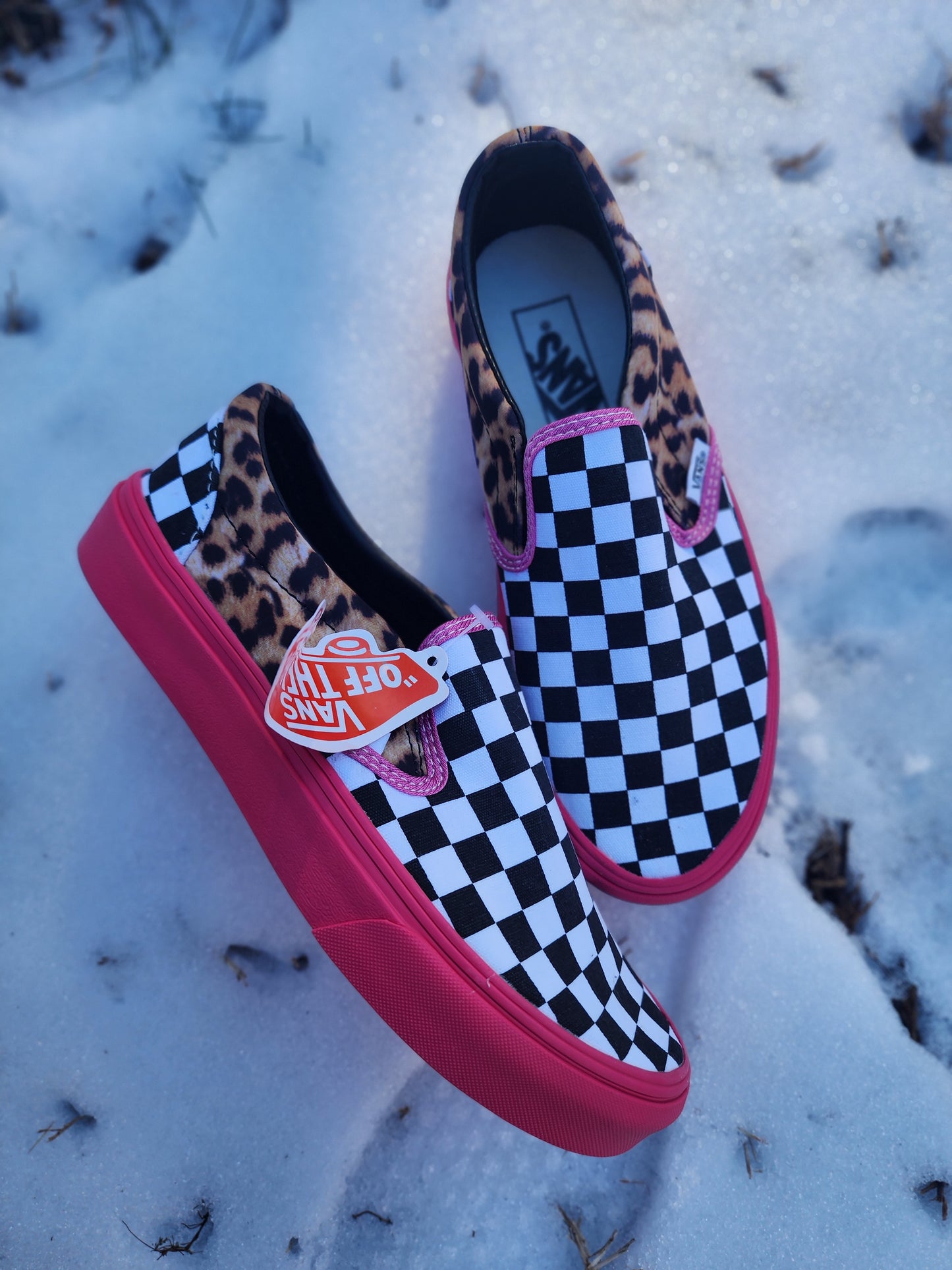 Pink Checkered Shoes Please Read Description carefully preorder