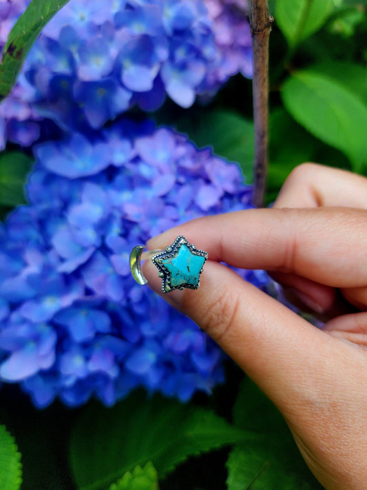 Moon & Star Western Ring