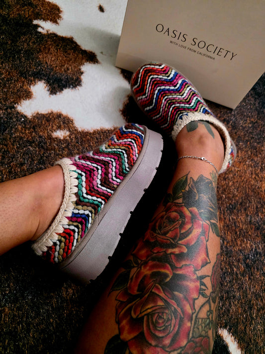 Western Boho Platform Slipper