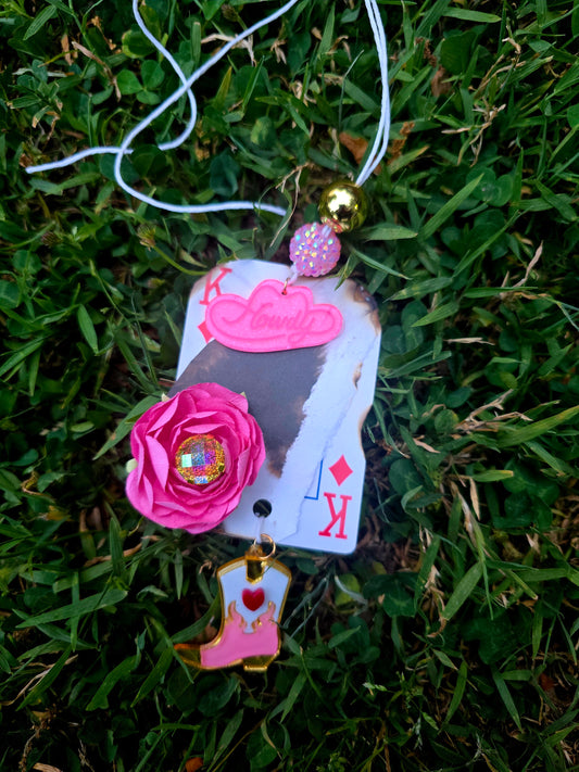 Western Howdy Car Charm