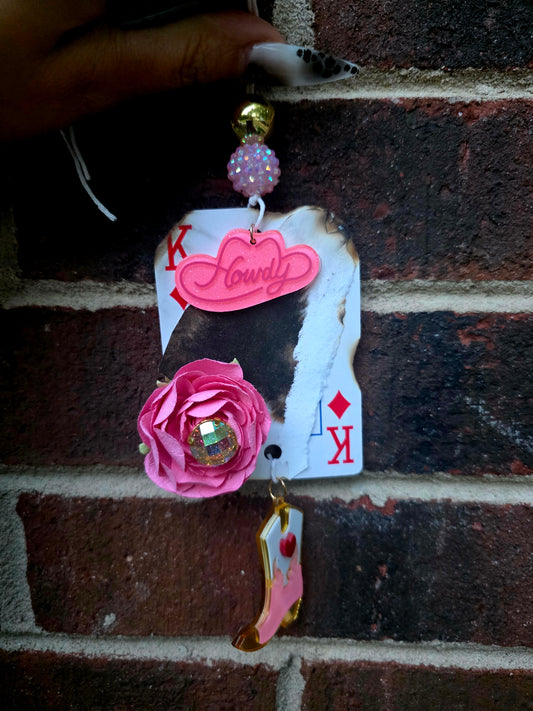 Western Howdy Car Charm