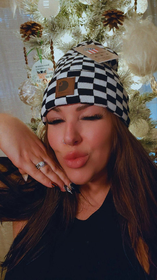 Carharrt Checkered Beanie PREORDER PLEASE READ DESCRIPTION CAREFULLY