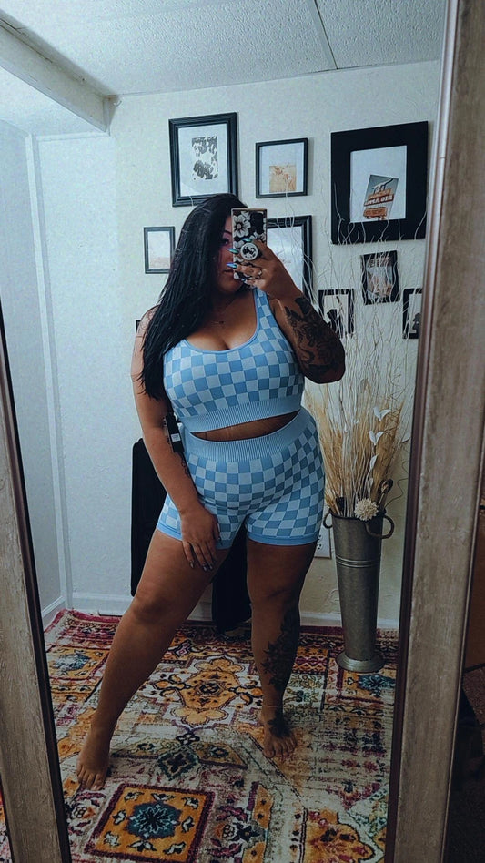 Checkmate Cropped Two Piece Set