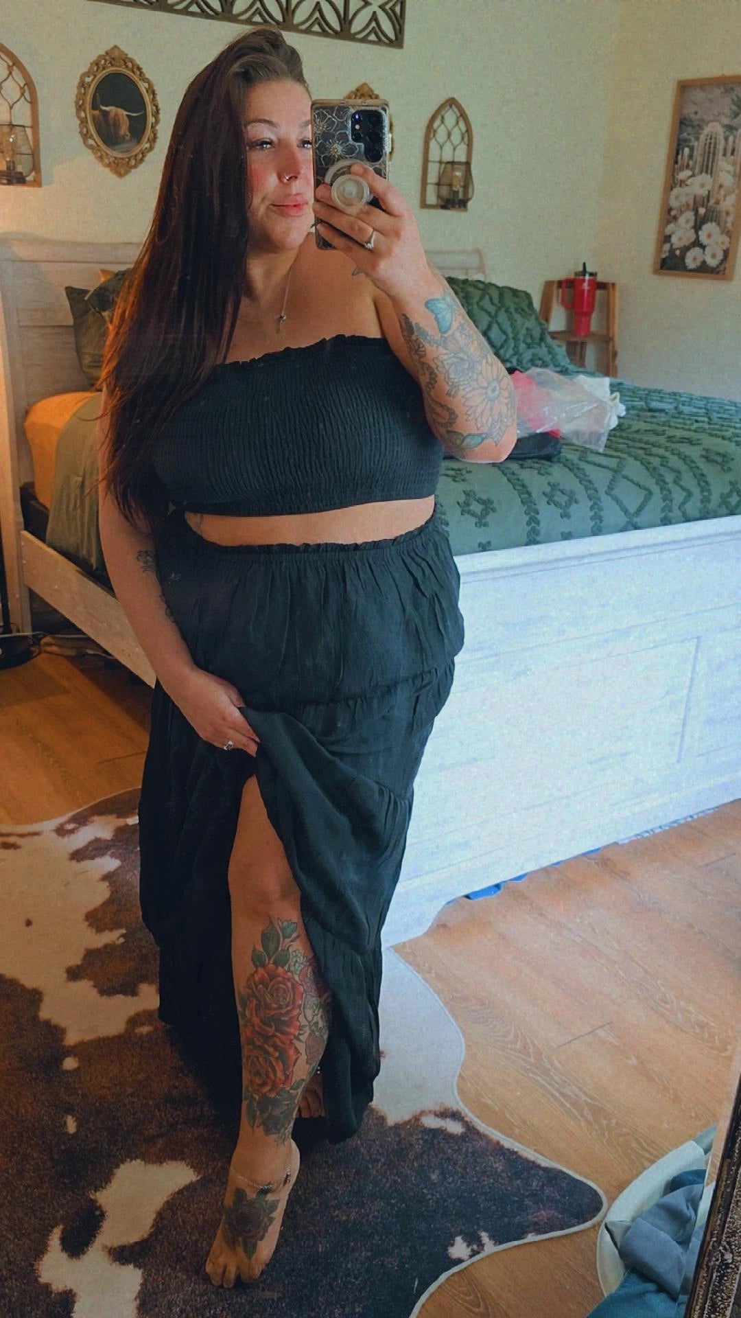 Smocked Tube Top & Tiered Skirt Set