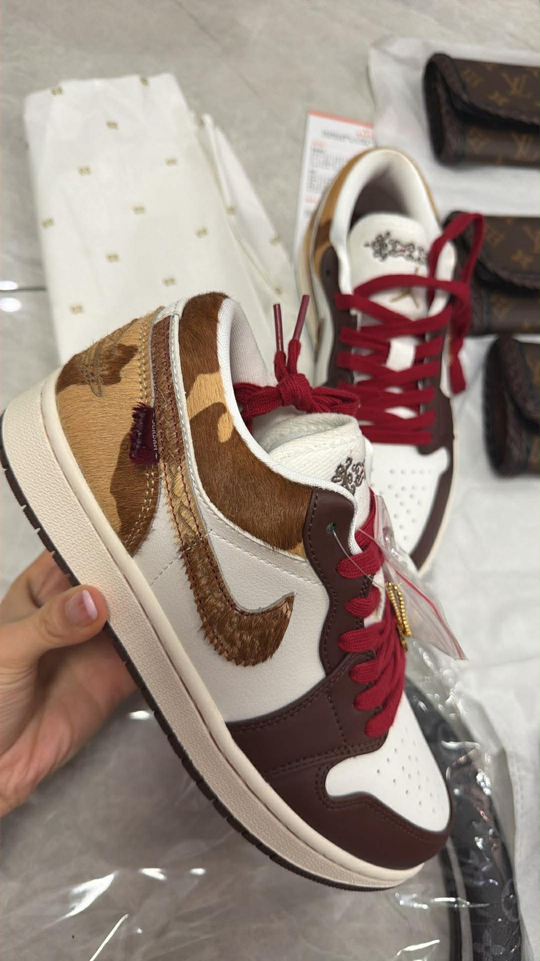 Brown Cowprint Tennie Shoses PREORDER ITEMS PLEASE READ DESCRIPTION CAREFULLY