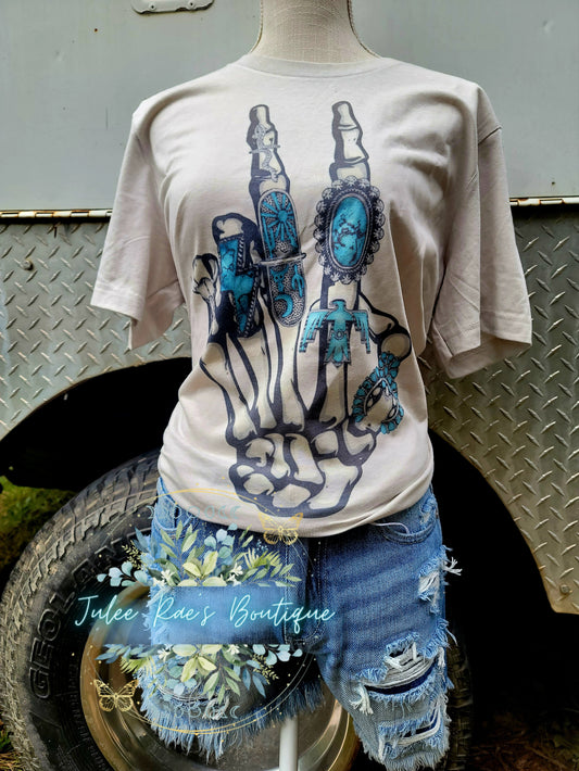 Peace & Turquoise Graphic Tee