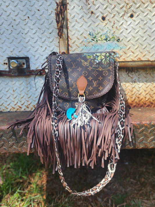 Western Fringe Cheetah Crossbody Bag PREORDER ITEMS