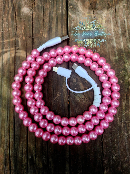 Pink 2 in one phone charger