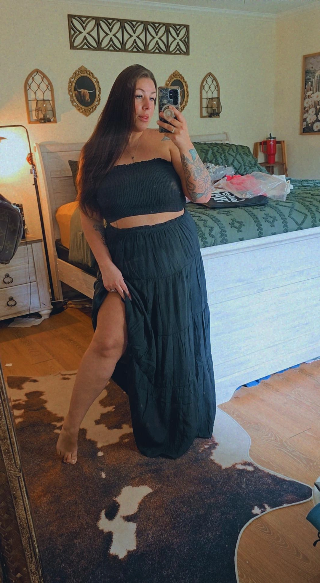 Smocked Tube Top & Tiered Skirt Set