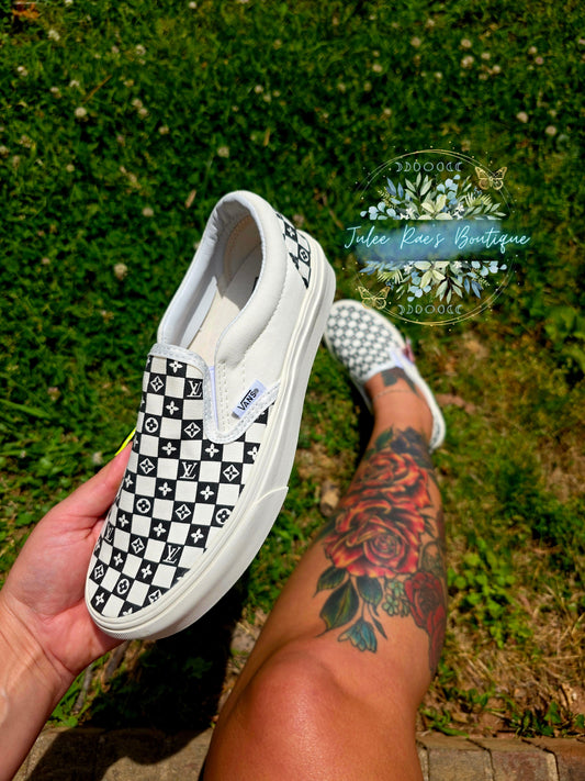 Checkered girl shoes PREORDER PLEASE READ DESCRIPTION CAREFULLY