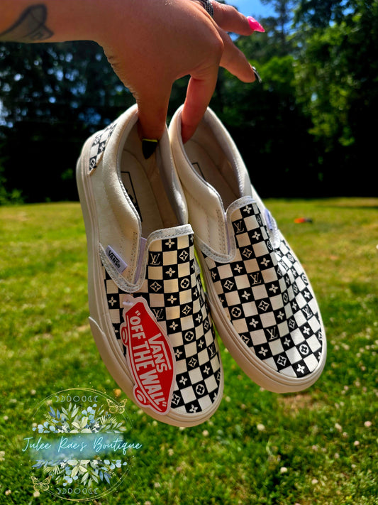 Checkered girl shoes PREORDER PLEASE READ DESCRIPTION CAREFULLY