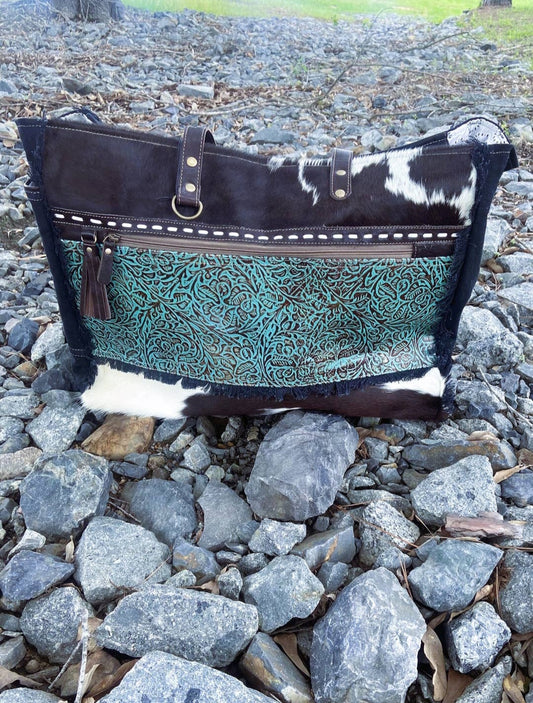 Western Turquoise Weekender Duffel Bag