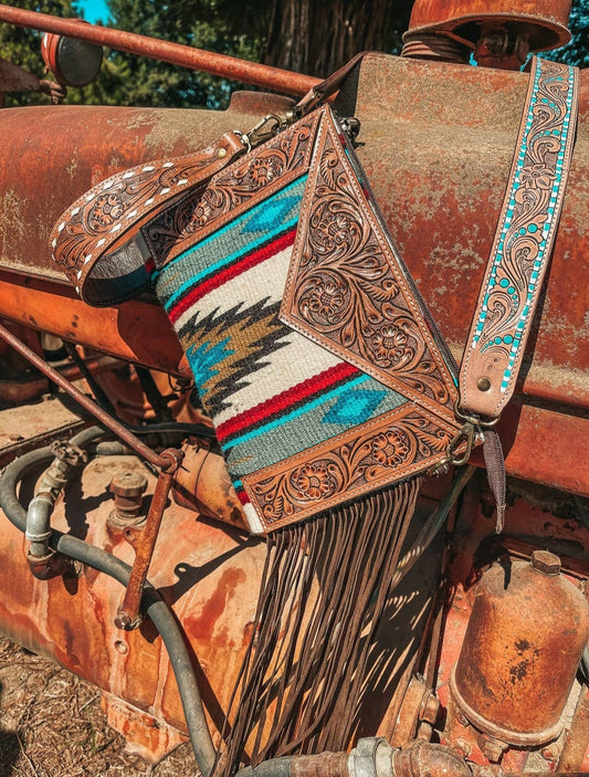 The Santa Cruz Leather Tooled Purse