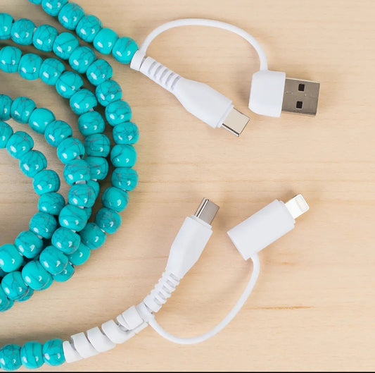 Turquoise 4 in 1 Phone Charger