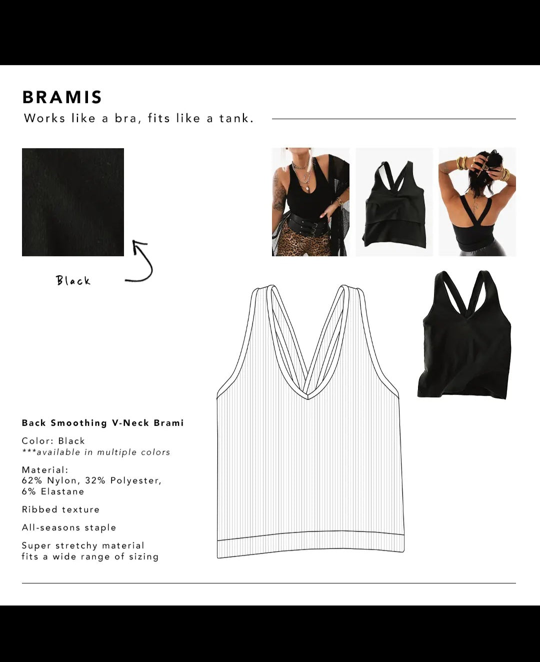 Back Smoothing V-Neck Brami