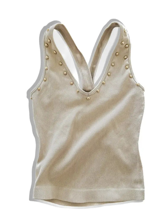 Studded Back Smoothing V-Neck Brami