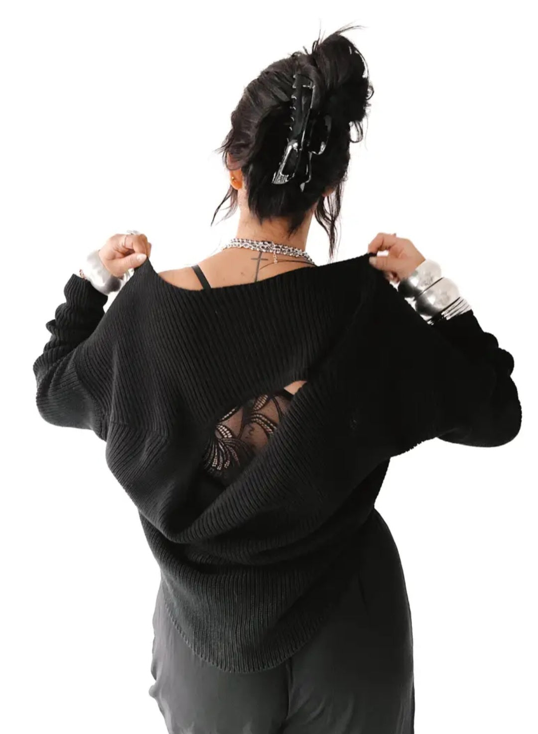 Reversible Roles Cutout Pullover