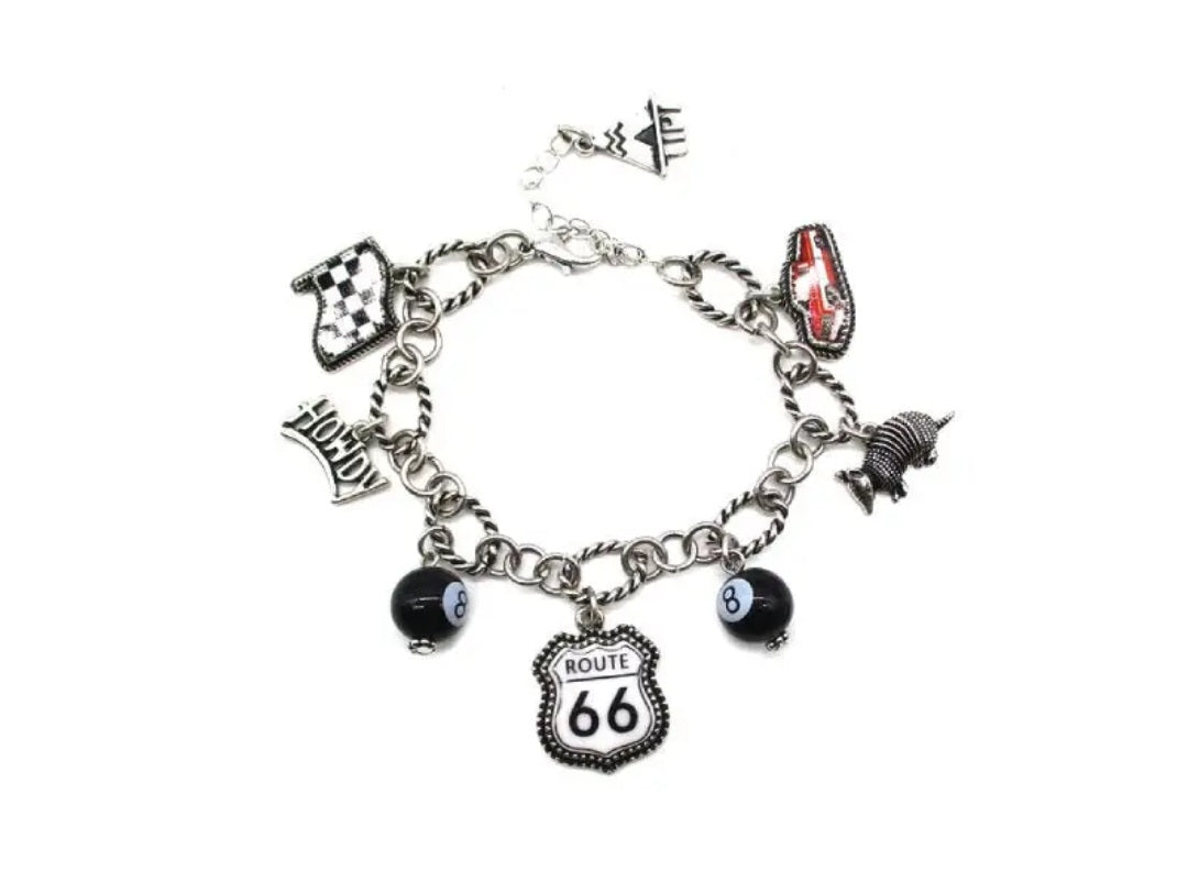 Western Route 66 Charm Bracelet