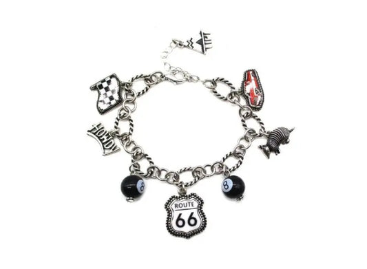 Western Route 66 Charm Bracelet