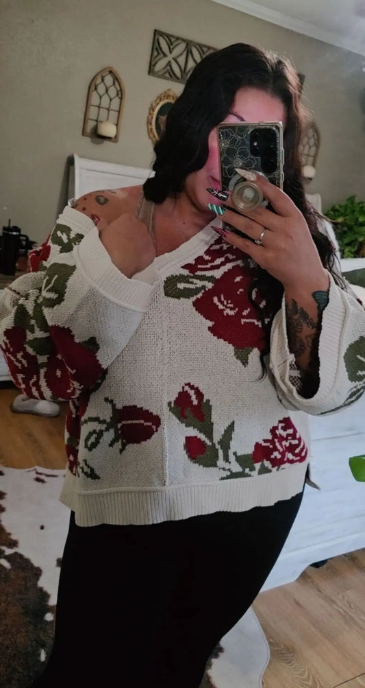 She's A Rose Sweater